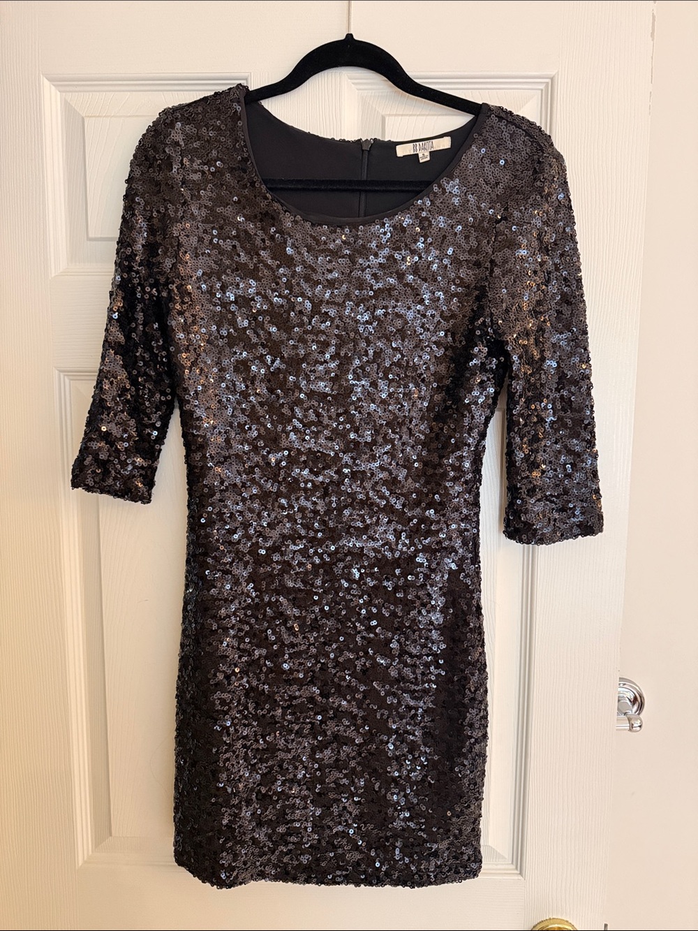 BB Dakota Black Sequin Mini Dress